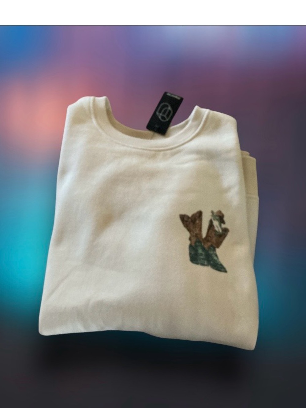 Original Use Cream Crewneck Sweatshirt with Embroidered Detail - Picture 4 of 7